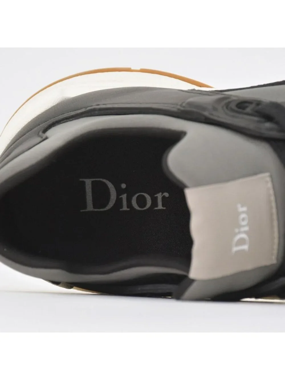 Dior Mile Sneakers Smooth Lambskin Neoprene Black White Brown
